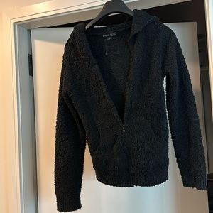 Barefoot Dreams super soft and cozy zip up hoodie with pockets - black